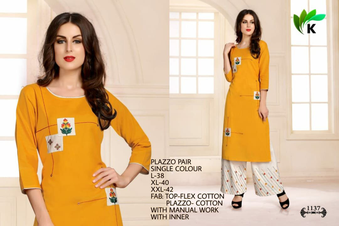 Cotton Silk Handwork Single Design 3 Size Kurti Cotton Silk Handwork Single Design 3 Size Kurti